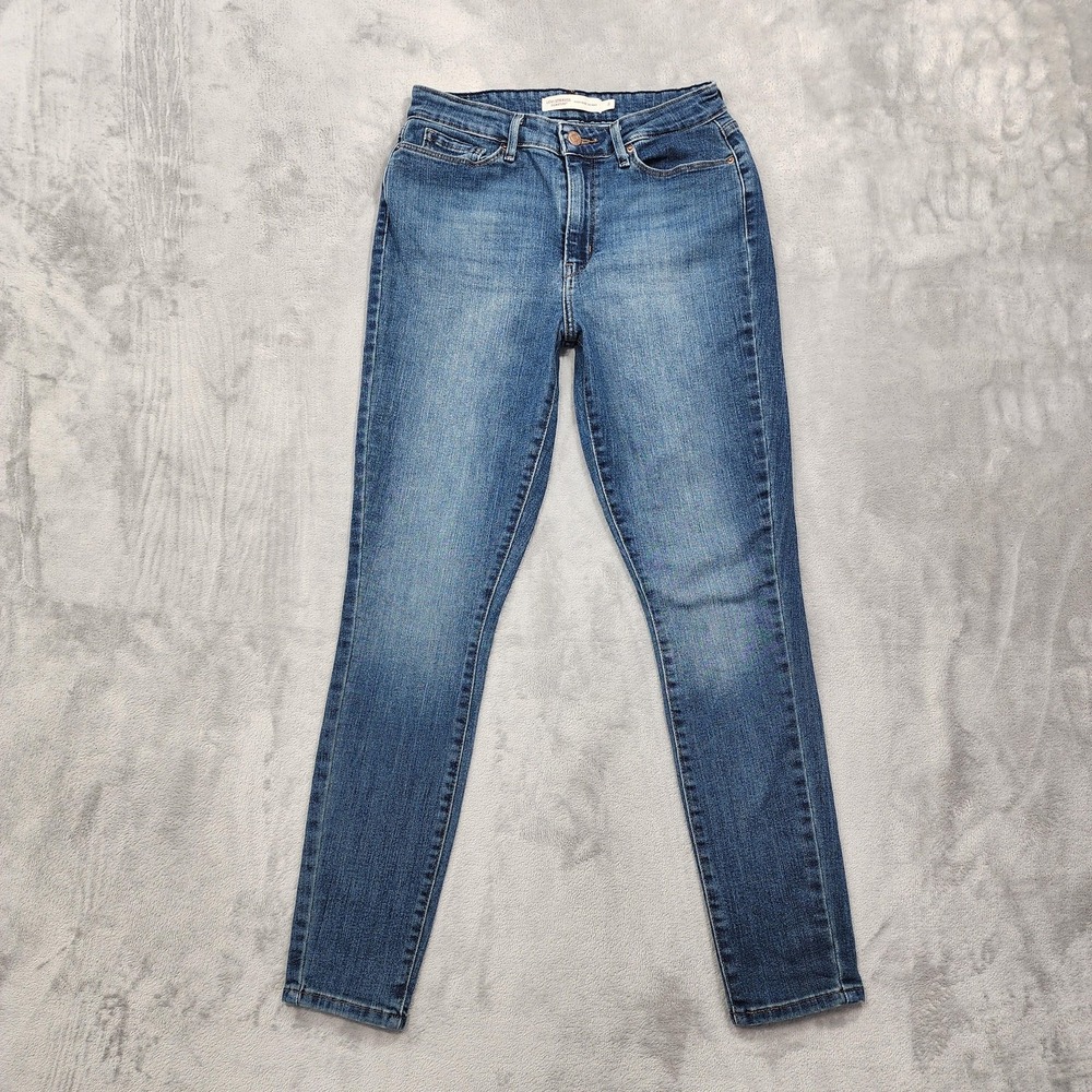 Levi Strauss Signature Jeans Womens 8 Blue High Rise Skinny Stretch Denim Casual